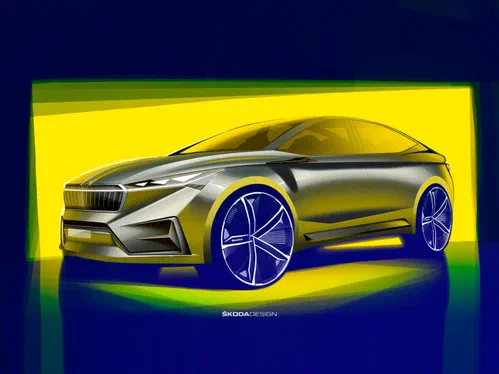 Салон Skoda Vision iV більше розсекретився на дизайнерському ескізі