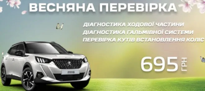 Комплексна діагностика Peugeot за акційною ціною 695 грн