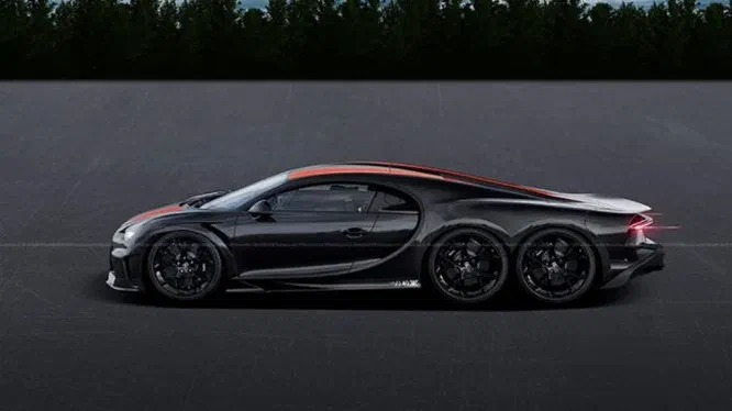 Дизайнери показали, яким може вийти шестиколісний Bugatti Chiron