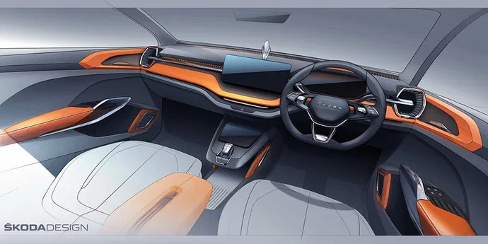 В Skoda показали салон новенького SUV