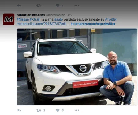 Nissan зміг продати автомобіль через Twitter