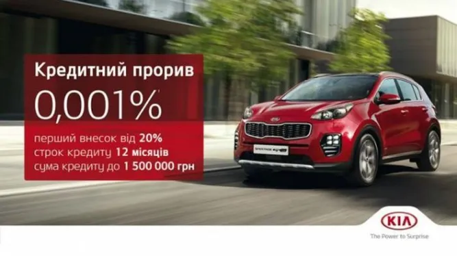 Програму кредитування покупки автомобілів Kia зі ставкою 0,001% продовжено до кінця року!