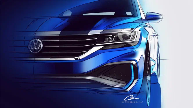 Volkswagen Passat нового виконання з'явився на офіційних малюнках