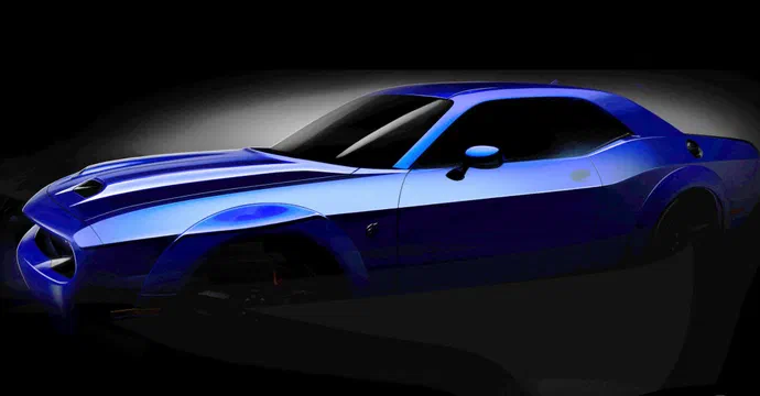 Dodge демонструє перший тизер оновленого маслкара Challenger SRT Hellcat