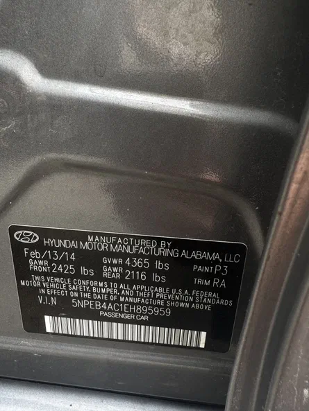 Hyundai Sonata 2014 - 16