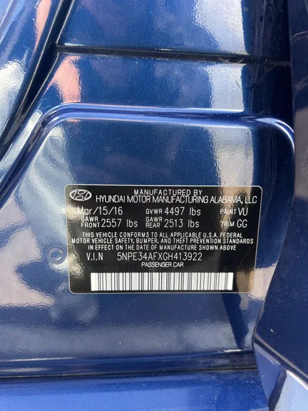 Hyundai Sonata 2016 - 19