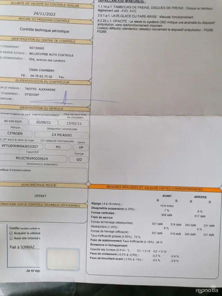 Citroen C4 Picasso 2011 - 12