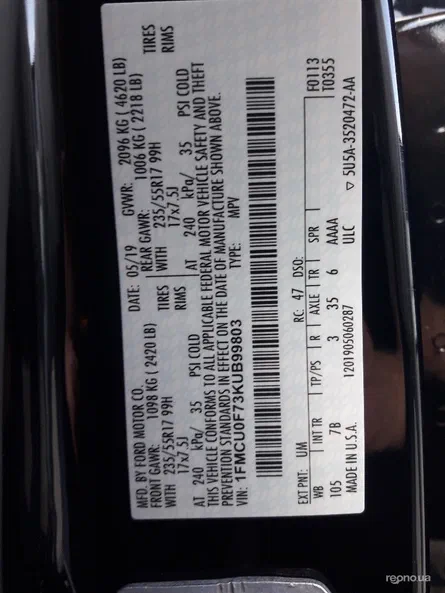 Ford Escape 2019 - 17